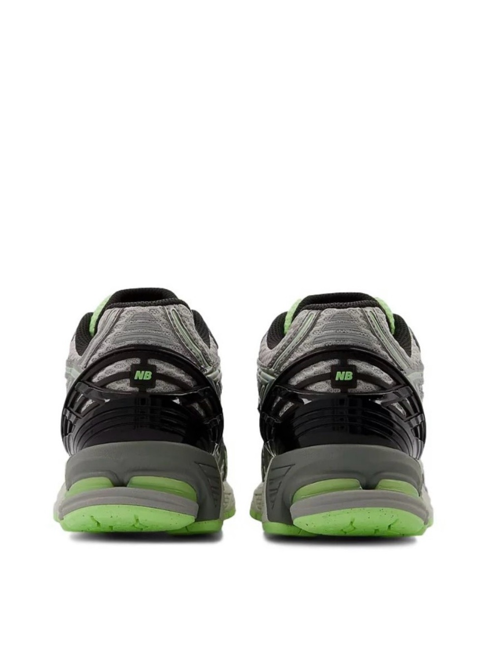 New Balance Gray and Lime Green Mesh Running Shoe - Picture 5 of 9